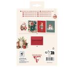 SET DE CORRESPONDANCE THÉMATIQUE, 8 enveloppes Pollen C6 (114x162mm) 120g + 8 cartes pliées 110x155m 185g, Souvenirs de Noël