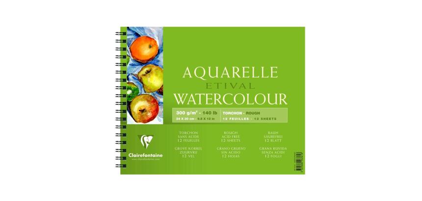 Etival album spiralé 12F 24x30cm 300g grain torchon