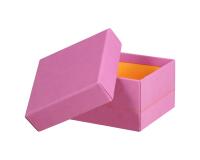Rhodiarama set 5 boîtes gigognes simili cuir italien 44x34x16 cm - Lilas