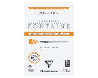 Fontaine Extra Blanc Grain Satiné bloc collé 4 côtés 15F 10x15cm 300g
