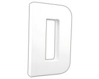 Lettre D 20,5cm - Blanc