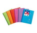 Répertoire reliure intégrale enveloppante Koverbook 9x14cm 100 pages petits carreaux couverture polypropylène transparent - Assortis