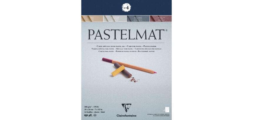 Pastelmat bloc collé 12F 18x24cm 360g
