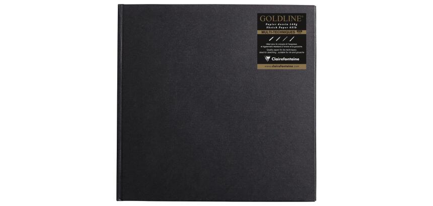 Goldline carnet cousu collé 64F 25x25cm 140g - Blanc