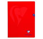 Cahier piqué Mimesys 24x32cm 96 pages grands carreaux couverture polypropylène Couleur aléatoire - Assortis