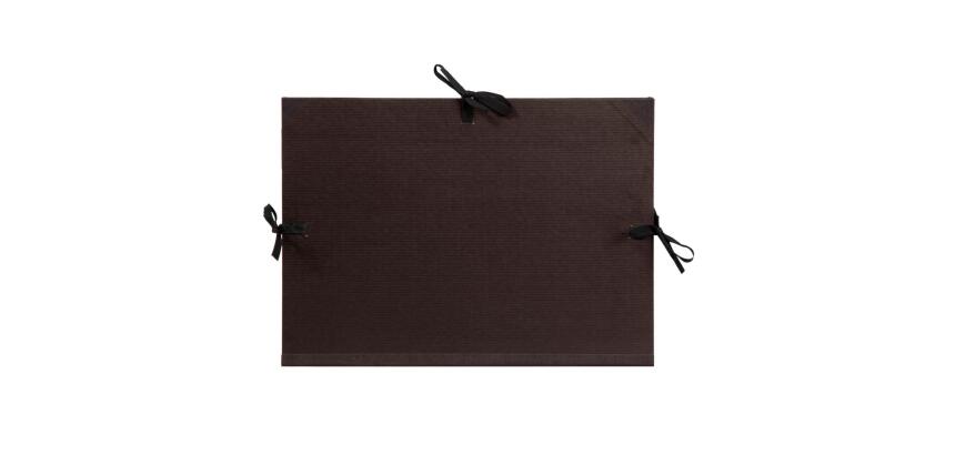 Carton à dessin Kraft 3 cordons 26x33cm - Noir