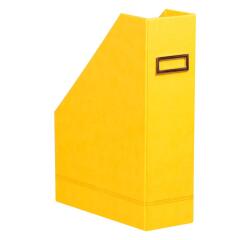 Rhodiarama porte-revues simili cuir italien 10x25x31 cm - Jonquille