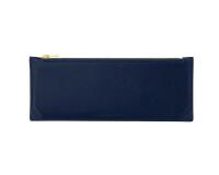 Trousse stylo en cuir, grand modèle - Bleu marine