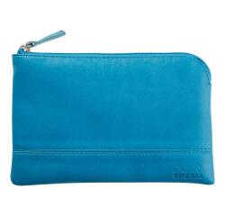 Rhodiarama pochette zippée en simili cuir - taille S (11x17 cm) - Turquoise