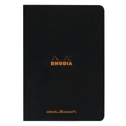 Cahier piqué Rhodia Classic 21x29,7 cm 96 pages dot non détachables 80g - Noir