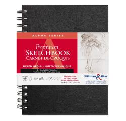 Alpha Series carnet spiralé 50F 15,2x20,3cm 150g - Blanc