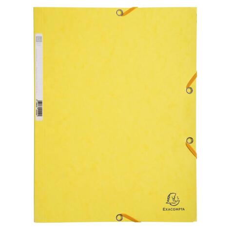 Carpeta Exacompta con gomas y 3 solapas "Scotten" cartulina lustrada 400grs Nature Future - A4 - Limon