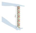 Pap.80g, Tiny Rolls 5x0,35m, Fleurs rges - Rouge