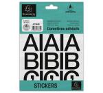 Pack of adhesive letters A-Z Black 40 mm - Black