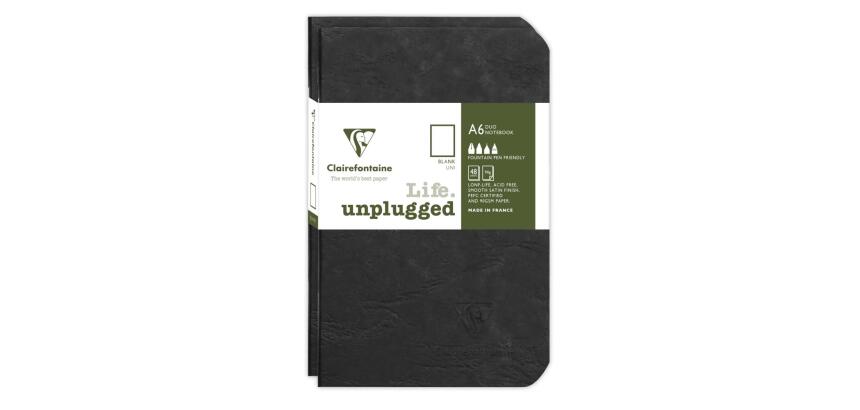 Set de 2 carnets piqués Age Bag 9x14 96 pages uni - Noir