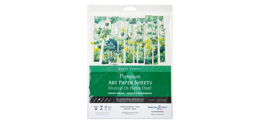 Sachet 12 feuil Delta 270g -20,3x25,4cm - Ivoire