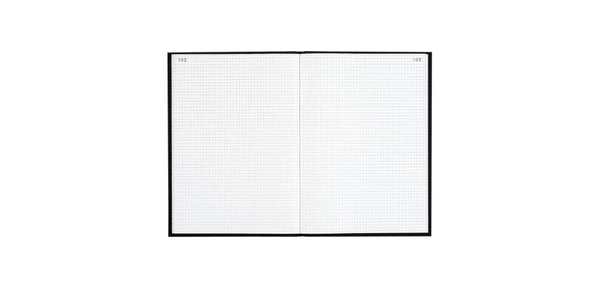 Registre 340X225 Quadrillé 400 pages foliotées - Noir toilé