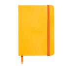 Rhodiarama carnet souple A6 144 pages ligné pap ivoire 90g fermeture élastique - Jonquille