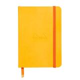 Rhodiarama carnet souple A6 144 pages ligné pap ivoire 90g fermeture élastique - Jonquille
