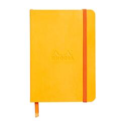 Rhodiarama carnet souple A6 144 pages ligné pap ivoire 90g fermeture élastique - Jonquille