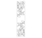 Echarpe 100% soie - 145x43cm Magnolias - Blanc