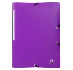 3 Flap Folders with Elastic Straps Opak Polypropylene A4.