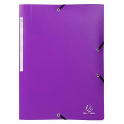 3 Flap Folders with Elastic Straps Opak Polypropylene A4.