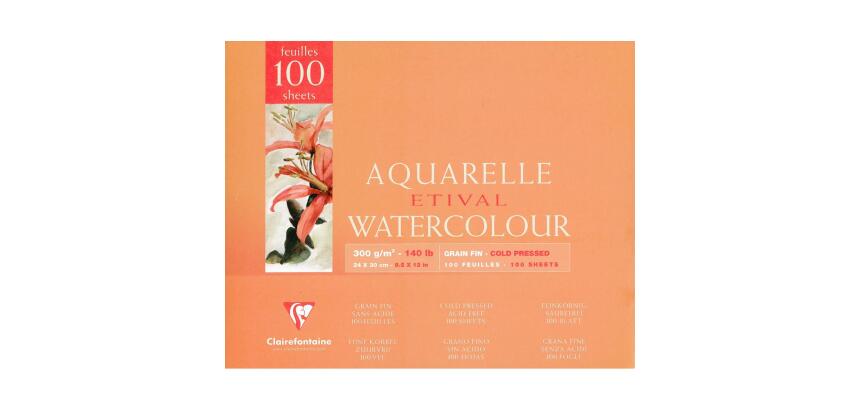 Etival bloc collé 4 côtés 100F 24x30cm 300g grain fin