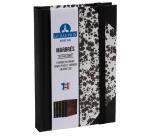 Carnet Marbre 170x110, 192 pages lignées - Blanc