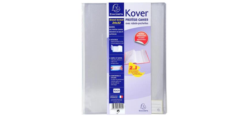 Protège-cahier translucide Kover® - 24x32cm