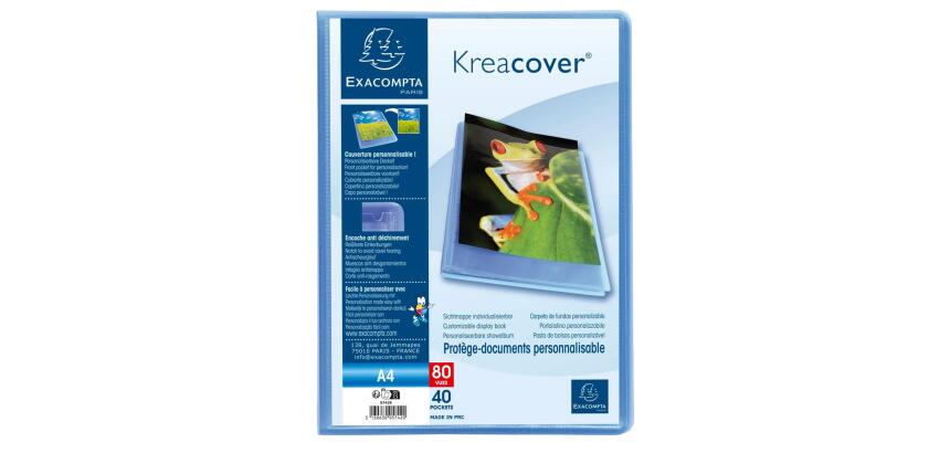 Protège-documents en polypropylène semi rigide Kreacover® Chromaline 120 vues - A4