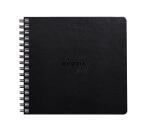 Rhodia Touch Mixed Media Book, papier Paint'On extra-blanc 250g - 15x15 cm, 64 pages - Noir