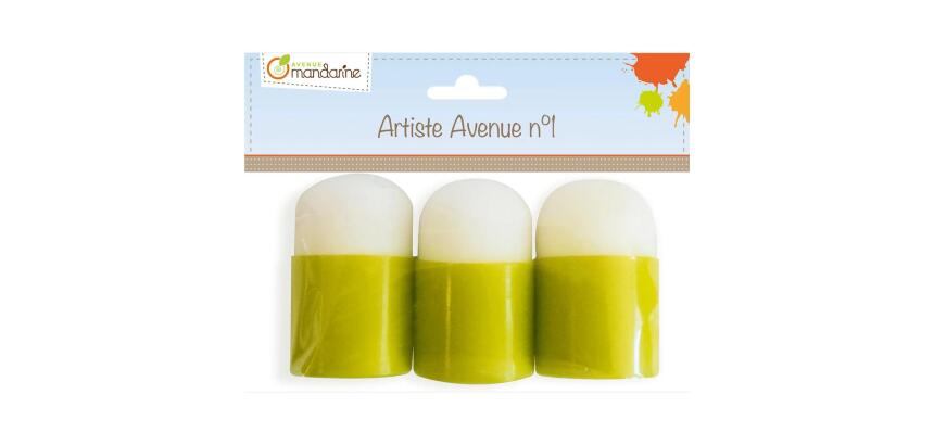 Set de 3 tampons mousse - Vert