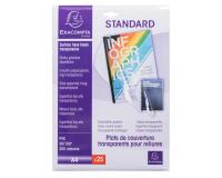 Boite de 25 plats pour relier en PVC 20/100ième A4 - Translucide