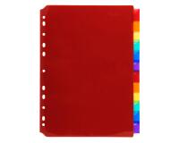 Tabbladen in Doorzichtige PP met neutrale tabs in etikettenhouder - 12 tabs - A4 - Geassorteerd