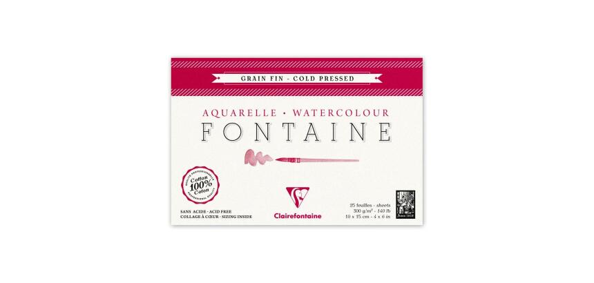 Fontaine bloc collé 4 côtés 25F 10x15cm 300g grain fin