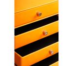 Rhodiarama trieur 4 tiroirs simili cuir italien 24,8x32,7x22,8 cm - Orange