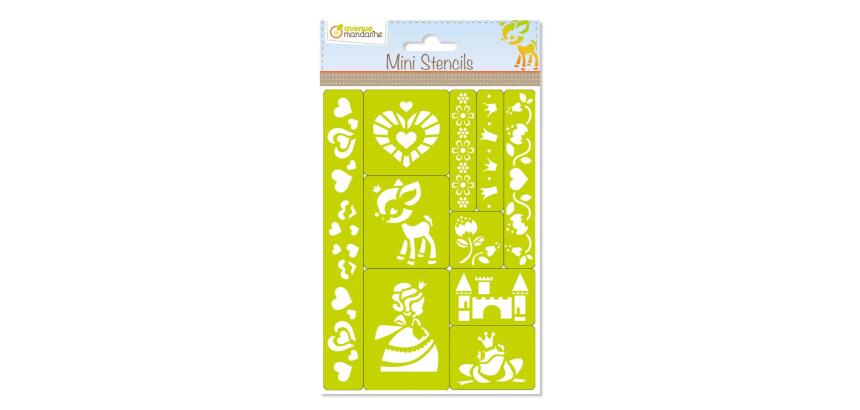 Mini Stencils, Princesses - Vert