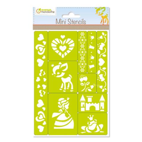 Mini Stencils, Princesses - Vert