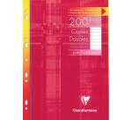 Copies doubles sous étui A4 200 pages perforées ligné + marge