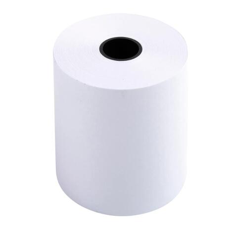 Bobine pour machine à calculer 57x50 mm - 1 pli offset extra-blanc 60g/m2. - Blanc