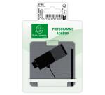 Plaque adhésive imitation aluminium Surveillance caméra 7,5x7,5 cm - Gris