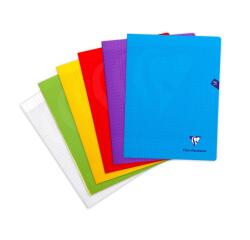Cahier piqué Mimesys 24x32cm 96 pages grands carreaux couverture polypropylène Couleur aléatoire - Assortis