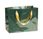 Premium sac shopping géo or/vert 32x13x24,5 cm - Vert