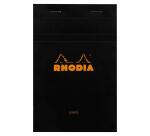 Bloc agrafé Rhodia N°14 11x17 cm 80 feuillets ligné 80g - Noir