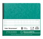 Piqûre 27x32cm à tête paresseuse 8 colonnes sur 1 page - 28 lignes - 80 pages - Couleurs assorties