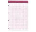 Rhodia gehefteter Block, COULEURS N°20 A4+/21x31,8 cm, 4-fach gelocht, 80 Blatt Seyès/französische Lineatur 80g, mikroperforiert - Pflaume