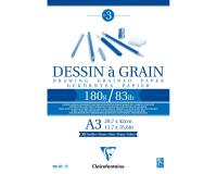 Dessin à Grain bloc collé 30F A3 180g