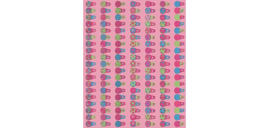 * 553 - Pochette 20 feuilles Décopatch - Rose