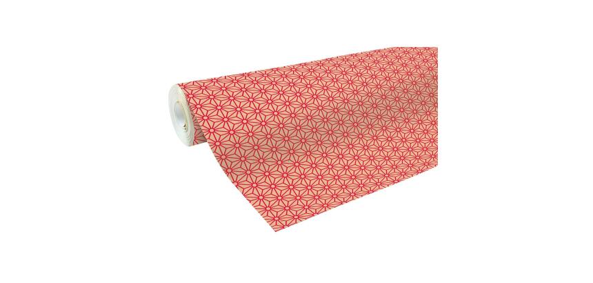 Kraft brut 70g, rl 50x0,70m Losanges rge - Rouge